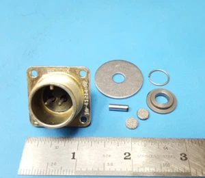 2 POSITION CIRCULAR CONNECTOR , 10-41214-9P, BENDIX, NEW WITH HARDWARE - Picture 1 of 5