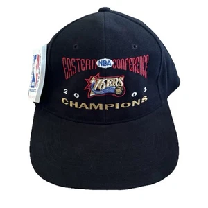 Vintage NOS NWT 2001 Philadelphia 76ers Eastern Conference NBA Champions Hat - Picture 1 of 6