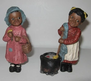 2 M. Holcombe All God's Children Prissy, Cassie Black Americana Figuren signiert - Bild 1 von 14