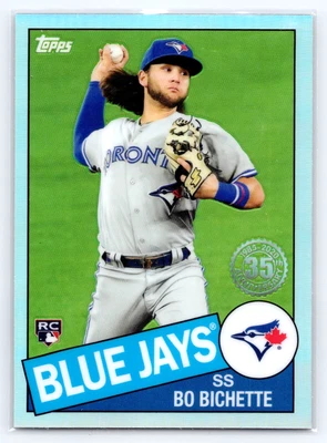 2020 Topps Chrome Baseball Bo Bichette 1985 35th Anniversary RC #85TC-2 Toronto - Image 1 of 2