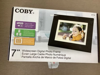 Coby 7” Widescreen Digital Photo Frame Dark Brown DP732 - Image 1 of 2