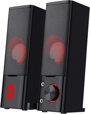 2.0 Channel PC Gaming Speakers, Compact Desktop Sound Bar, USB Powered, 3.5Mm Ca - Image 1 of 4