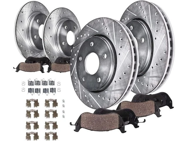Front and Rear Brake Pad and Rotor Kit 13PMVG12 for Pontiac Vibe 2009 2010 - Image 1 of 1