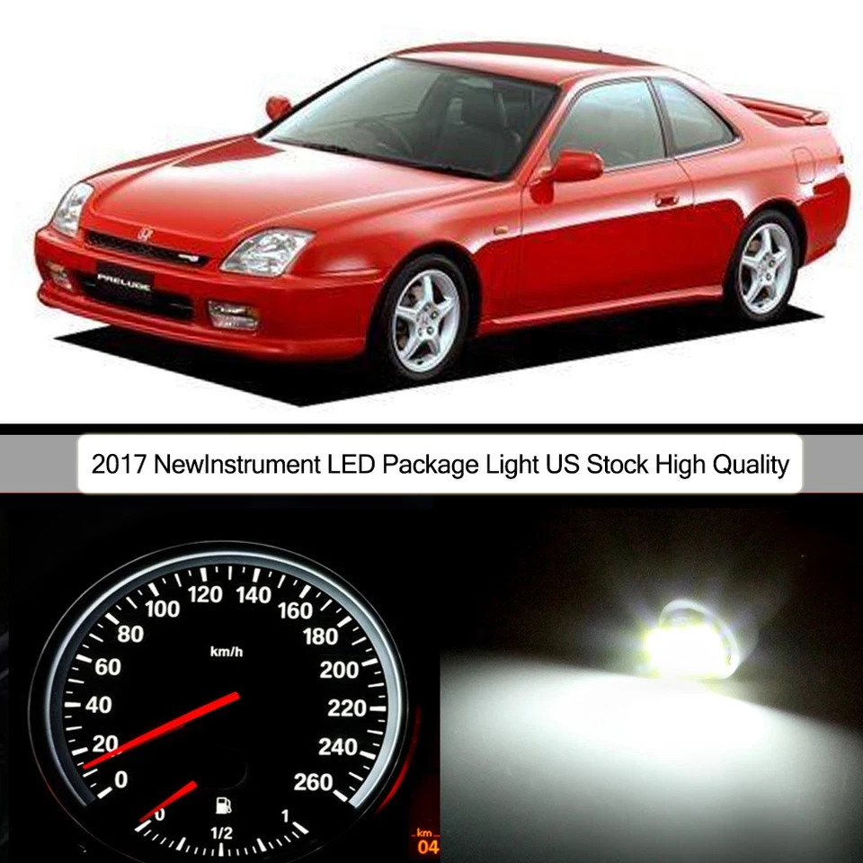 White LED Dash Gague Cluster Instrument Lighting Kit For 1997-01 Honda Prelude Foto 1 de 1