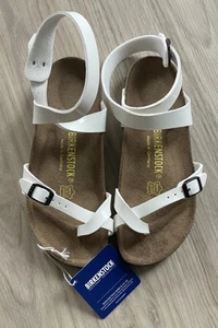 Birkenstock Yara Damen 4-4,5 (EU37) schmale Passform weiß Birko-Flor Sandalen Kinder 3 - Bild 1 von 8