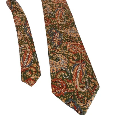 Charles Jourdan Paris Vintage Anos 90 Design Gravata de Seda Paisley Arte Declaração Retrô - Imagem 1 de 4