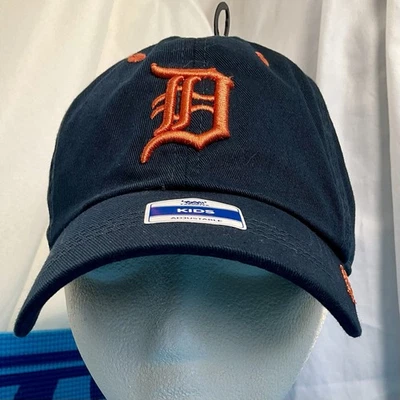 MLB Youth Detroit Tigers Cap Hat Snapback Adjustable Fan Favorite Blue Orange OS - Image 1 of 4