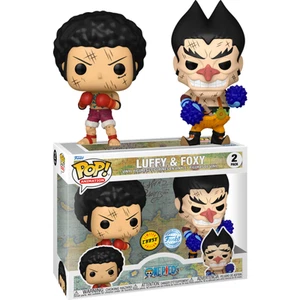 One Piece - Luffy & Foxy Exclusive Pop! Vinyl 2-Pack CHASE !!! + POP PROTECTOR - Picture 1 of 5