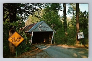 Marietta GA-Georgia, Ruffs Mills Covered Bridge, Antique Vintage Postcard - Bild 1 von 2