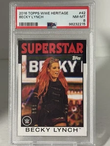 2016 TOPPS WWE HERITAGE #42 BECKY LYNCH PSA 8   SHIPS SAME DAY - Picture 1 of 5