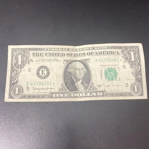 STAR NOTE 1963 B Joseph W. Barr US $1 One Dollar Note AU Condition Richmond E - Picture 1 of 6