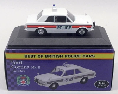 Atlas Editions 1/43 Scale 4 650 108 - Ford Cortina Mk2 - Hampshire Police Car - Image 1 of 4