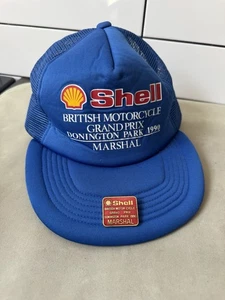 British Motorcycle Grand Prix 1990 Marshal Donington Park Shell Cap With Badge - Picture 1 of 7