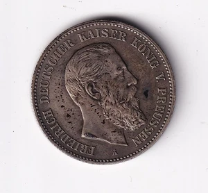 Münze Silber Preußen 2 Mark 1888 Kaiser Friedrich Exemplar II nsw-leipzig - Picture 1 of 2