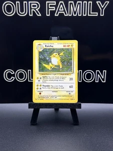 Pokemon TCG Base Set Raichu Holo Rare 14/102 Vintage WOTC MP - Picture 1 of 7