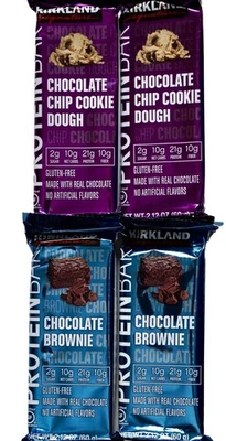 20% скидка: 8 + 6 Kirkland протеиновый батончик шоколадный брауни, тесто для печенья, 2,12 унц, см. описание. - Изображение 1 из 3