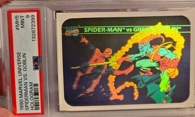 1990 Marvel Universe Spider Man vs Green Goblin голограмма PSA 9 - Изображение 1 из 4