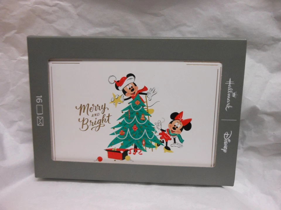 Hallmark "Merry & Bright - Mickey & Minnie Mouse" Box 16 Christmas Cards - Image 1 of 1