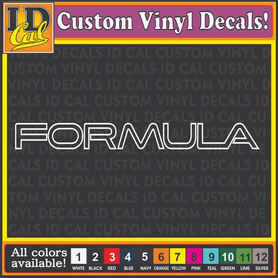 Formula pontiac Firebird fiero PEGATINA VENTANA VINILO CALCOMANÍA  Foto 1 de 1