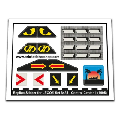 BRICKSTICKERSHOP Adesivo di ricambio per set 8485 - Centro di controllo II