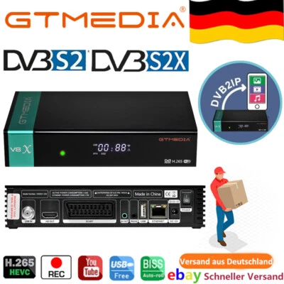 Full HD SAT TV Receiver DVB-S2/S2X USB SCART HDMI Satellitenreceiver H.265 WIFI - Bild 1 von 4