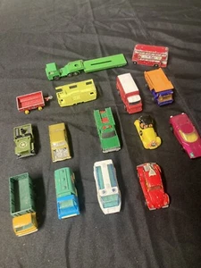 Lot Of 15 Vintage MatchBox & Hot Wheels Die Cast Cars 1/64 Regular Size - Picture 1 of 24