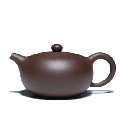 authentic yixing zisha tea pot ball shaped infuser holes marked purple grit pot - Image 1 of 4