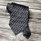 Cravate en soie géométrique contemporaine homme Murano gris gris noir blanc OS taille unique