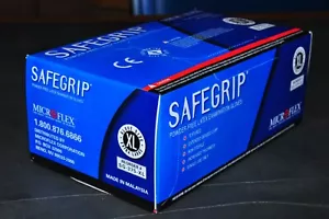 Gloves Microflex Safegrip SG-375XL Latex Extended Cuff, Exam-Grade,XLarge 50 Pak - Foto 1 di 6