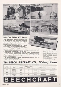 1936 Beechcraft Model 17 Stagerwing Aircraft ad 11/30/2022g - Picture 1 of 1