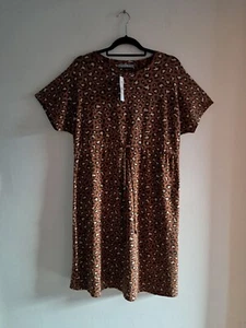 Leopard Print Short Sleeve Summer Maternity Dress by George Size 10 BNWT - Picture 1 of 6