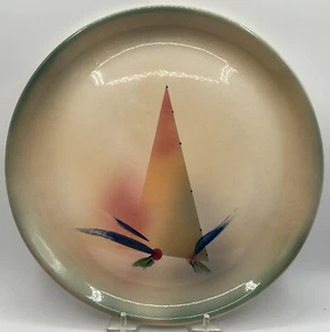 Rare 1986 Signed Harris & Stiles Studio Art Pottery 14” Round Platter (DSS) - Picture 1 of 12