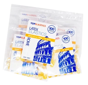 Látex ortodoncia elástico superior O&S 5000 bandas - Roma (pesado 6,5 oz / 1/8") EE. UU. - Imagen 1 de 7