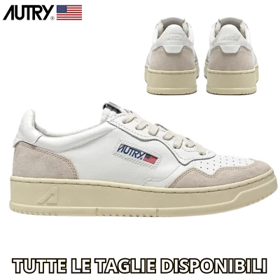 Autry Action Shoes Uomo Donna Sneaker Bianche Pelle e Suede Taglie Disponibili - Image 1 of 4