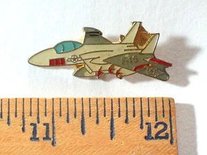 Vintage F-15 Eagle Military Jet Aircraft Pin, Lapel Pin, Tie Tack - Picture 1 of 3