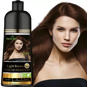 Herbishh Hair Color Shampoo for Gray Hair – Magic Hair Dye Shampoo – Colors Hair - Picture 1 of 12