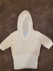 Frost Angora Rabbit Hair Lambswool Blend Knit Short Sleeve Sweater Size M - Picture 1 of 11