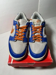 Vintage 2003 Nike Dunk Low Knicks Royal Blue Orange Size 14 US - Picture 1 of 12