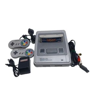 Nintendo Super Famicom Console SHVC-001 Console Tested w/ 2 Controllers + Soft - Picture 1 of 6