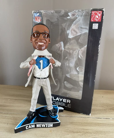 CAM NEWTON Carolina Panthers / Auburn Tigers NFL “Superman” Bobblehead #/500 NIB Cover