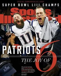 Julian Edelman & Tom Brady SBLIII Sports Illustrated Patriots 8x10 NFL Foto - Bild 1 von 1