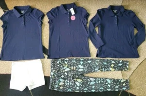 Lot of 5 Girl Uniform Top, Shorts, Leggings Childrens Place/Justice Size 10-12  - Picture 1 of 8