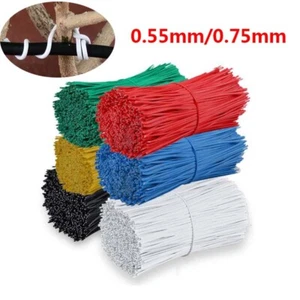 Garden Twist Ties Plant Cable Ties Plastic Coated Wire Reusable Flexible Ties - Picture 1 of 12