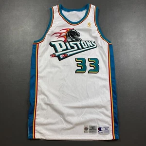 100% Authentic Grant Hill Vintage Champion 96 97 Detroit Pistons Pro Cut Jersey - Picture 1 of 8
