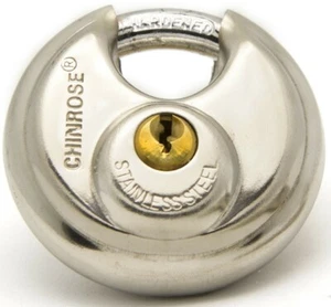 Stainless Steel 50mm Disc Lock with 3 Keys - Picture 1 of 3
