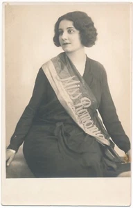 Miss Romania Photo 1929 Vintage Official Picture First Beauty Contest - Picture 1 of 2