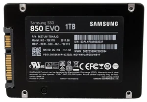 Disque SSD Samsung 850 EVO MZ-75E1T0 1 To Sata 2,5" 75% santé - Photo 1/2