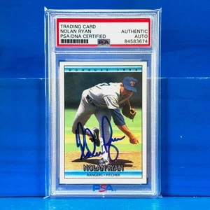 NOLAN RYAN Autographed 1992 Donruss #707 Texas Rangers HOF 5k PSA Authentic Auto - Picture 1 of 2