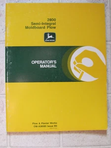 1978 John Deere 2800 Semi-Integral Moldboard Plow Operator's Owner's Manual - Picture 1 of 10