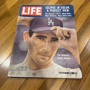 Life Magazine August 2 1963 Los Angeles Dodgers' Sandy Koufax Feature - Foto 1 di 22